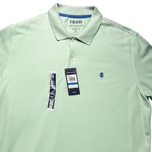 IZOD Polo Shirt Mens XLT Birds Egg Green Cotton Blend Advantage Performance New